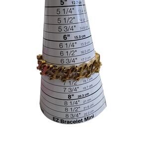 Vintage 90s Gold Cursive repeating L Bracelet